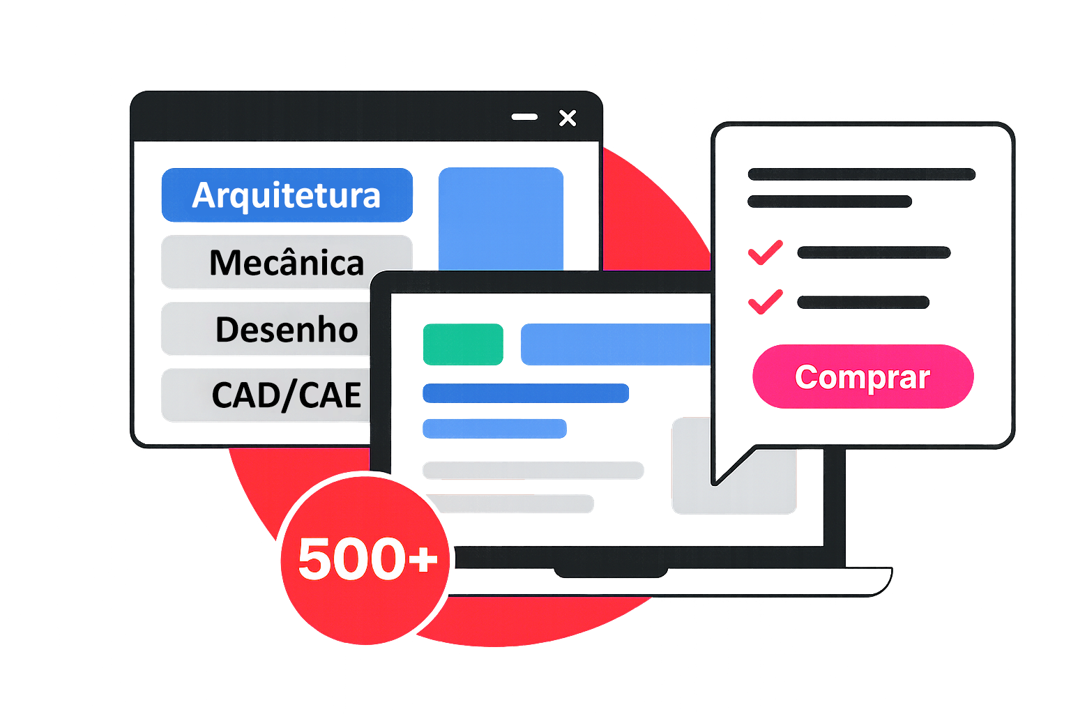Catálogo extenso de cursos prontos RenderLearn