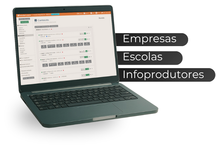 Plataforma RenderLearn - Para Empresas, Escolas e Infoprodutores